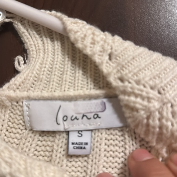 Louna White Pointelle Sweater - Picture 4 of 6